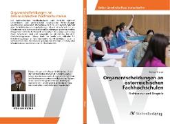 Organentscheidungen an österreichischen Fachhochschulen