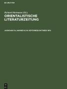 Orientalistische Literaturzeitung, Jahrgang 54, Number 9/10, September/Oktober 1959