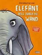 Elefant will durch die Wand