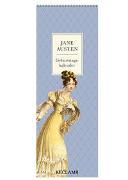 Jane Austen Geburtstagskalender | Immerwährender Wandkalender zum Eintragen im praktischen Streifenformat | Mit Illustrationen und Zitaten aus Jane Austens beliebtesten Romanen und Briefen