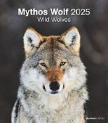 Alpha Edition - Mythos Wolf 2025 Bildkalender, 30,x34cm, Kalender mit vielfältigen Aufnahmen aus der Welt der Wölfe, Mondphasen, Feiertage DE/AT/CH und internationales Kalendarium