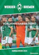 N NEUMANNVERLAGE - Werder Bremen 2025 Wandkalender, 29,7x42cm, Fußball-Kalender mit Motiven der Stars, Fan-Kalender mit Fußball-Highlights, Spiralbindung und deutsches Kalendarium