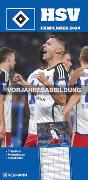 N NEUMANNVERLAGE - Hamburger SV 2025 Fan-Timer, 22x45cm, Fußball-Familienplaner mit 5 Spalten und Motiven der Stars, Fan-Kalender mit Fußball-Highlights, Ferientermine und deutsches Kalendarium