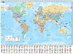 Collins World Wall Paper Map