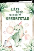 Doppelkarte / Zum Geburtstag (Drache) / Hoch