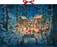 Wand-Adventskalender – Tierischer Chor im Winterwald