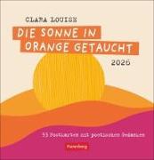 Clara Louise: Die Sonne in Orange getaucht Premium-Postkartenkalender 2026 - 53 Postkarten mit poetischen Gedanken