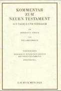 Kommentar zum Neuen Testament aus Talmud und Midrasch Bd. 4: Exkurse zu einzelnen Stellen des Neuen Testaments