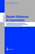 Recent Advances in Constraints