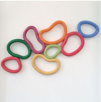 Wandarbeiten Ringe No.011 160 x 80 x 5 cm 2007 Papiermaché, Acrylfarbe  	 	 	